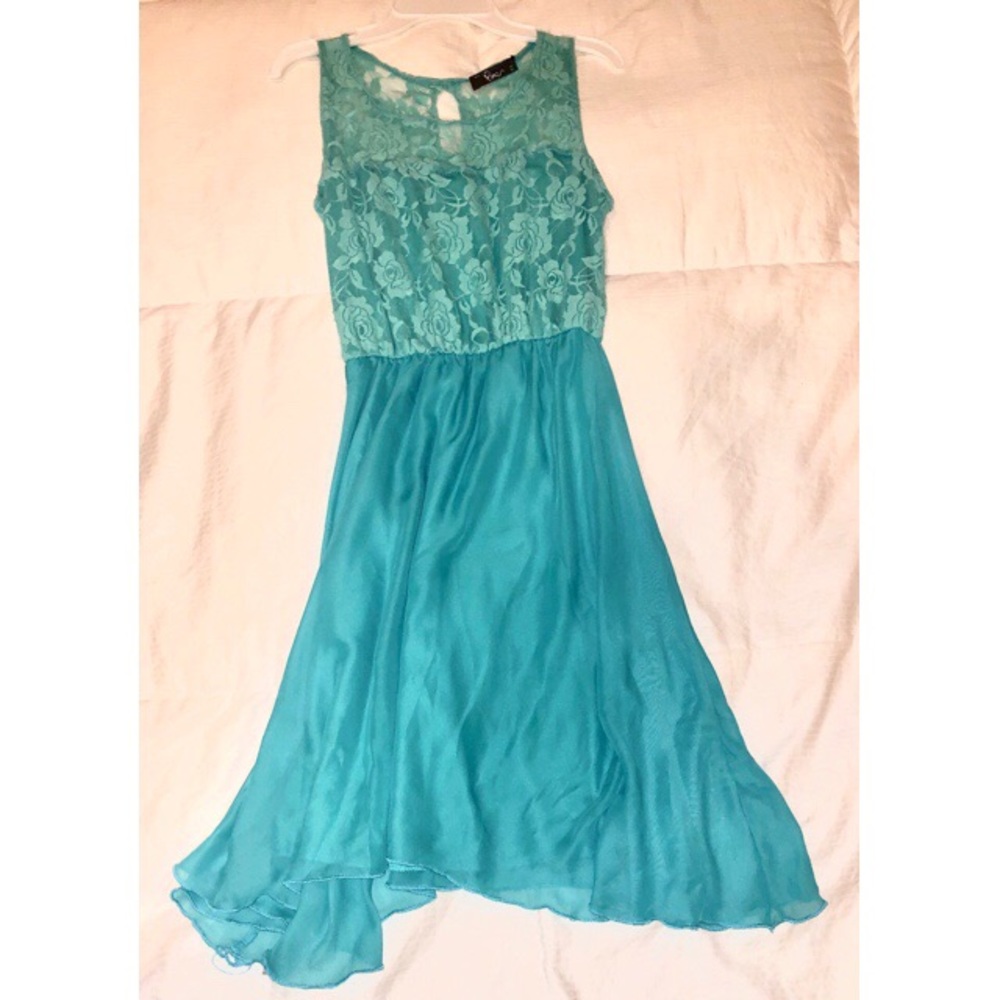 Teal Fit & Flare Dress